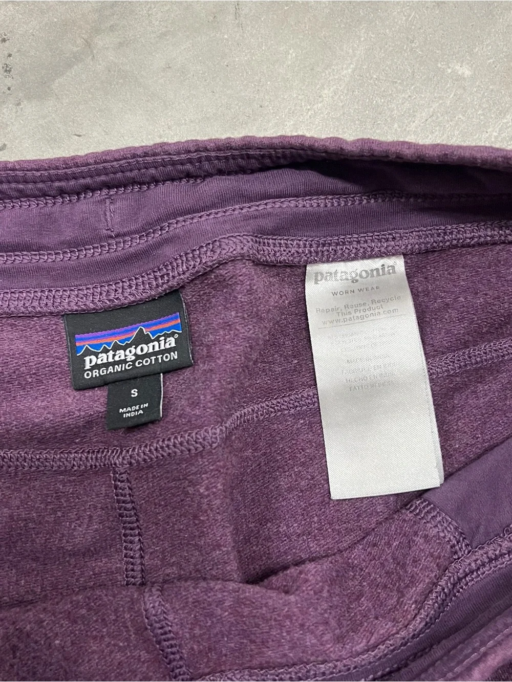 Patagonia Pants Women's S Purple Ahnya Joggers Organic Leisure Knit Tapered Gorp